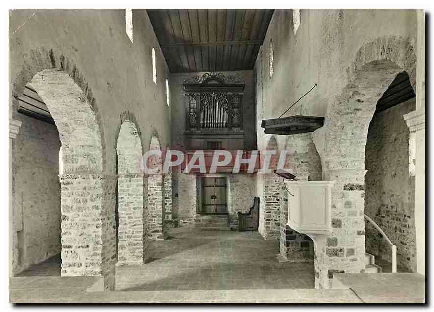 CPM Fruhromanische Kirche Spiez Innenasicht Vom Hochchor gegen Westen Empire Orgel von 1831 