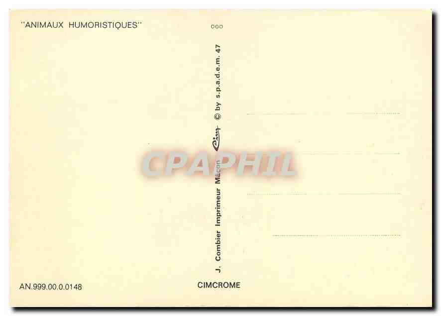 CPM Animaux Humoristiques Perdrix — Rückseite