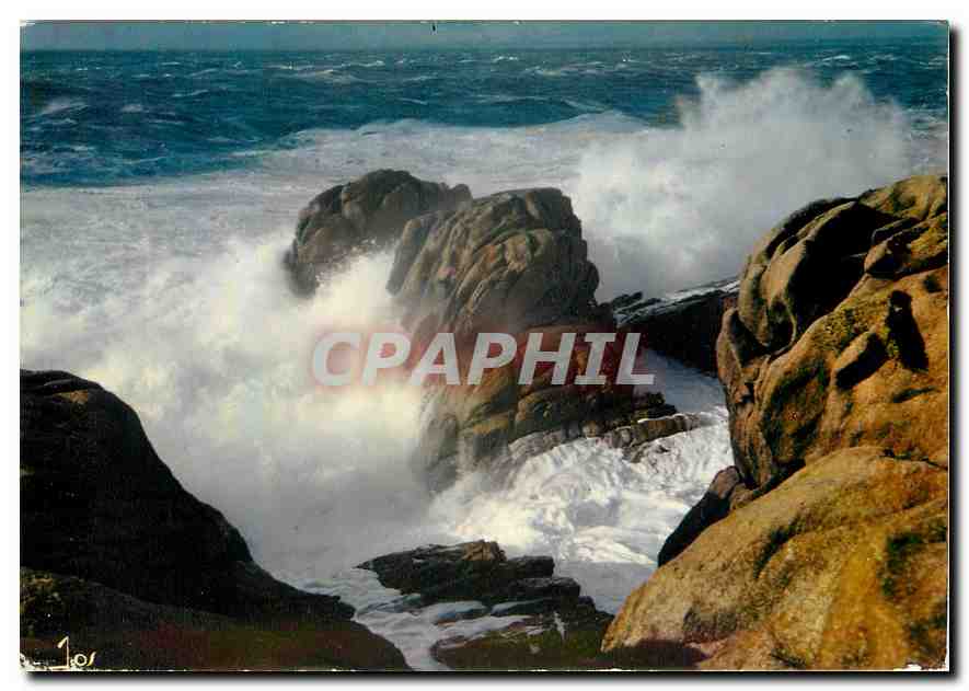CPM La Bretagne en Couleurs Effet de Vague sur la Cote Bretonne 