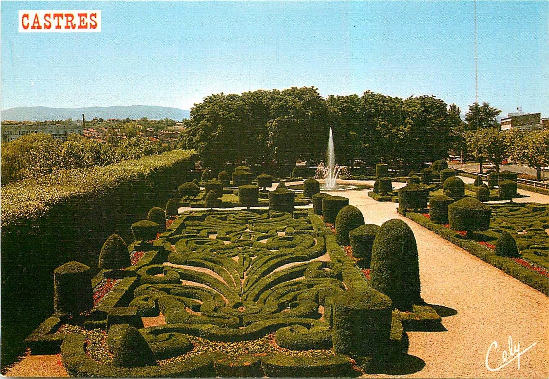 CPM Castres jardins de l'eveche dessine par le Notre 