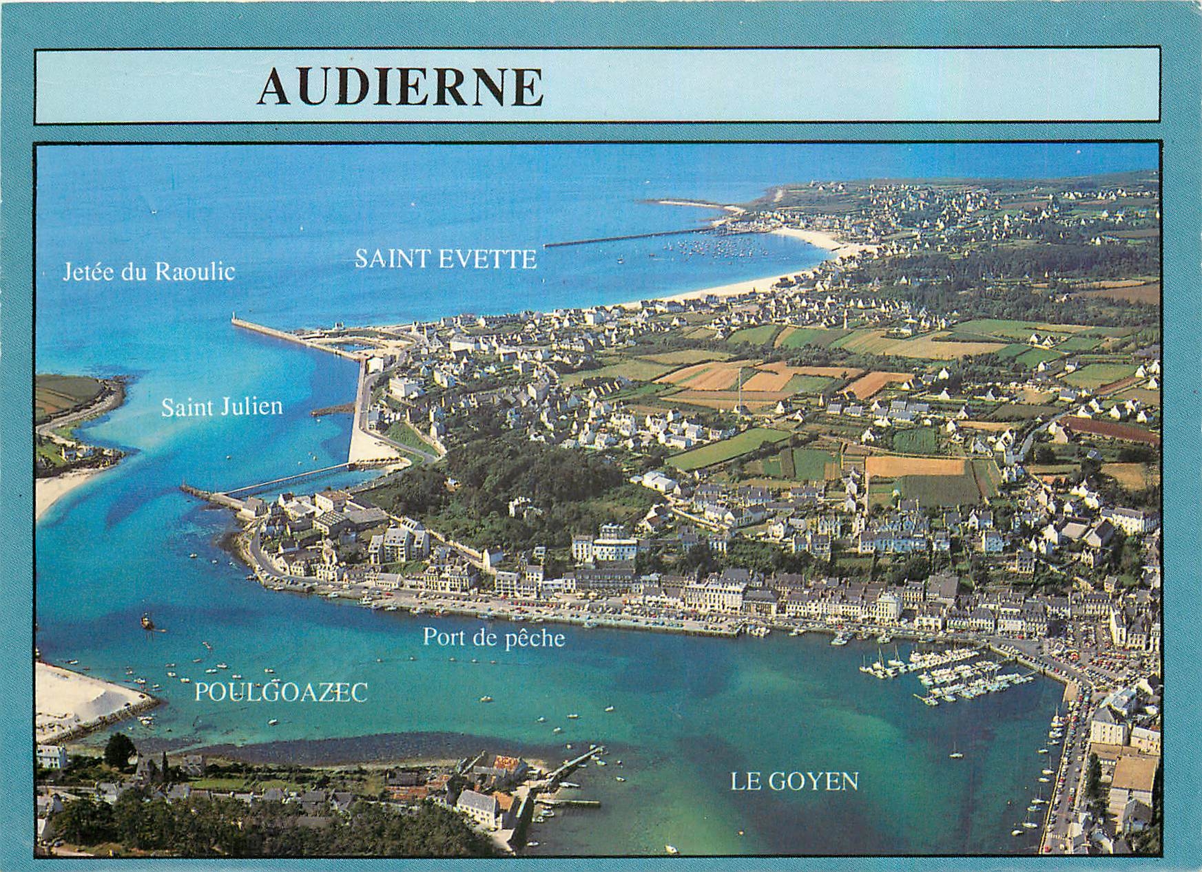 CPM La Bretagne en Couleur Audierne Finistere Gwaien Vue generale 