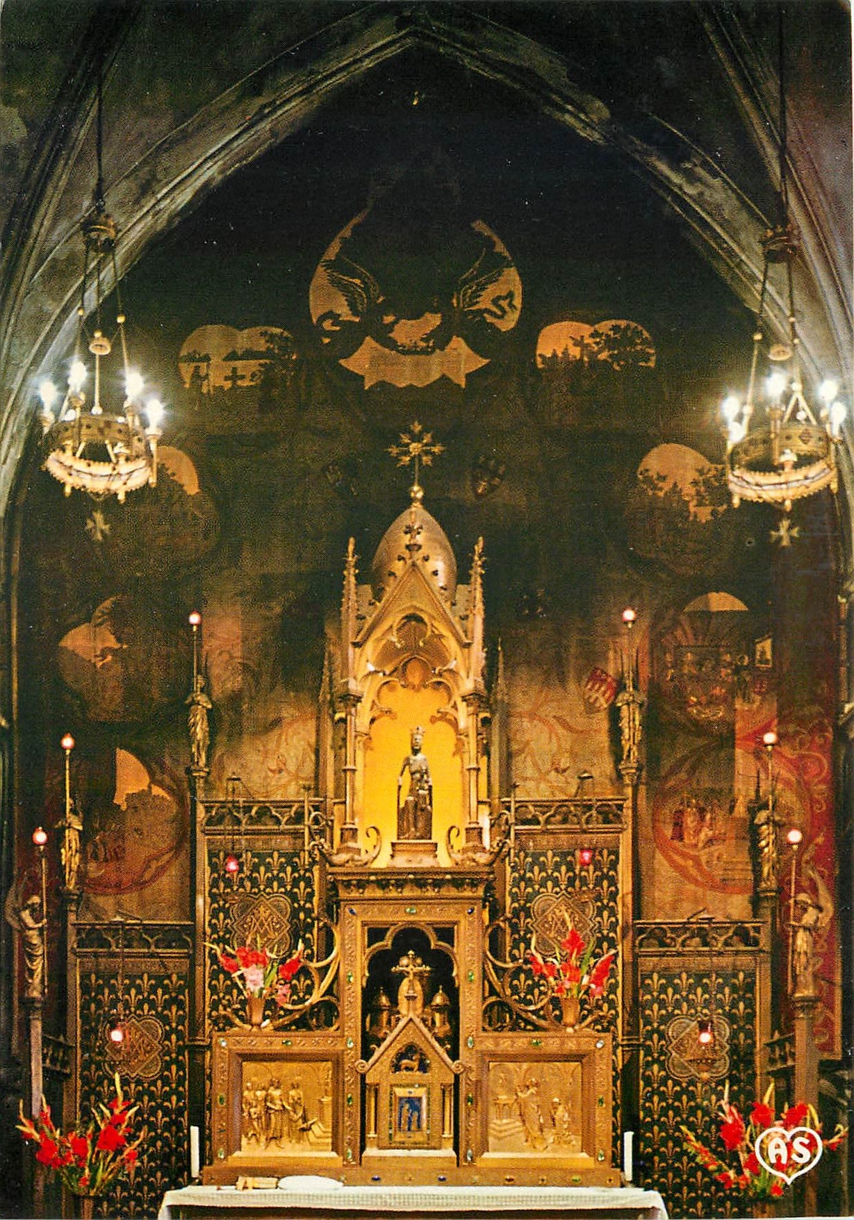 CPM Rocamadour Lot Haut Lieu de Pelerinage 2eme Site de France Interieur de la Chapelle Notre Dame a