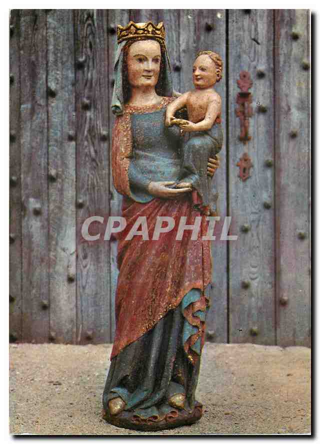 CPM Les Moutiers en Retz Notre Dame de Prigny Vierge Polychrome 