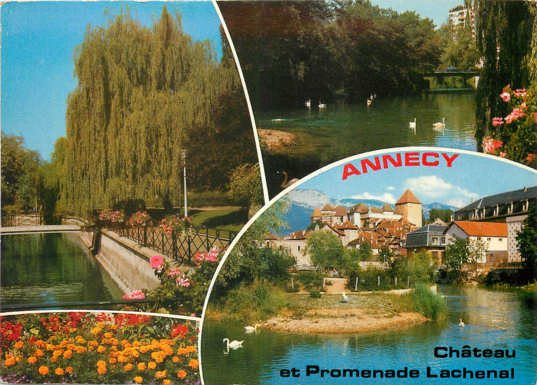 CPM Annecy Haute Savoie Le Chateau et la Promenade Lachenal 