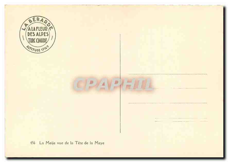 CPM La Meije vue de la Tete de la Maye  — Rückseite