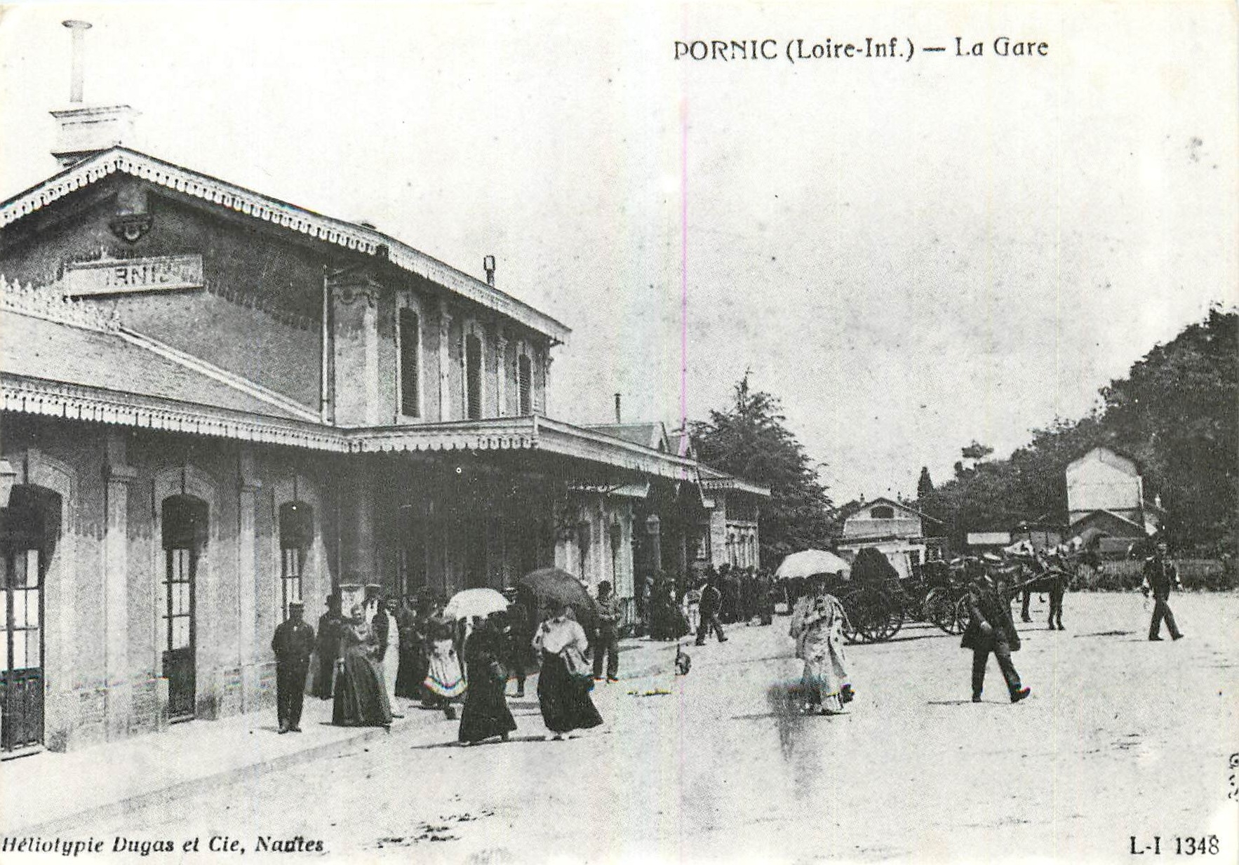 REPRO Images d'Autrefois Pornic Loire Atlantique La Gare 