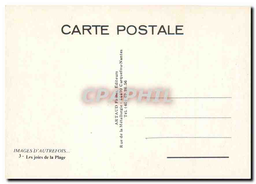 REPRO Images d'Autrefois Les joies de la Plage  — Back
