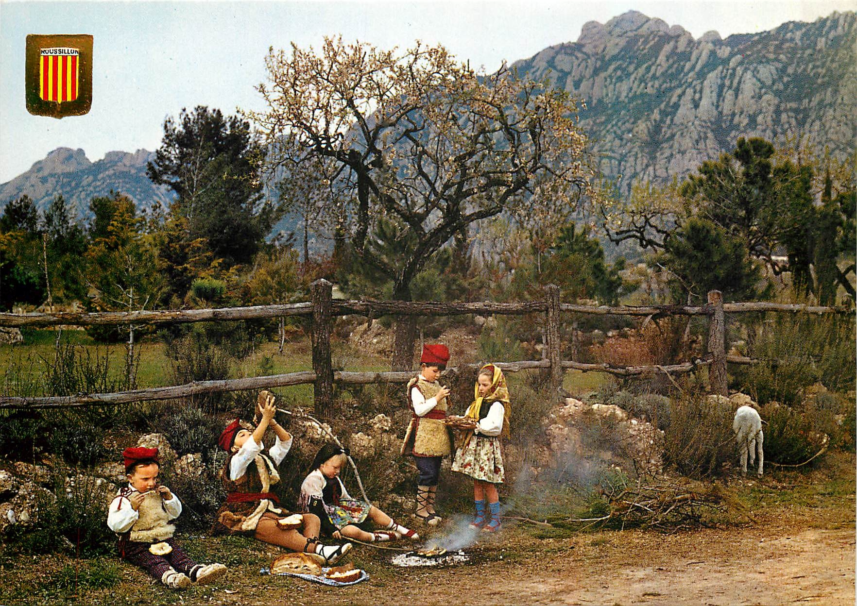 CPM Folklore et Couleurs du Roussillon Py Or Pique Nique Catalan Costellada 