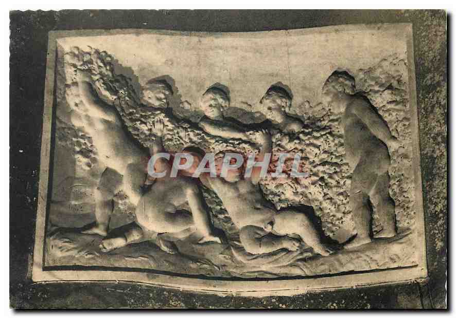 CPM Champagne Pommery & Greno Reims Jeunes maraudeurs Bas relief sculpte dans le craie 