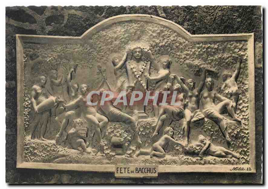 CPM Champagne Pommery & Greno Reims La fete de Bacchus Bas relief sculpte dans la craie 