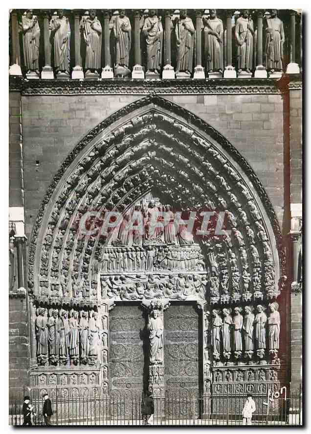 CPM Paris en flanant Le Portail de Notre Dame 
