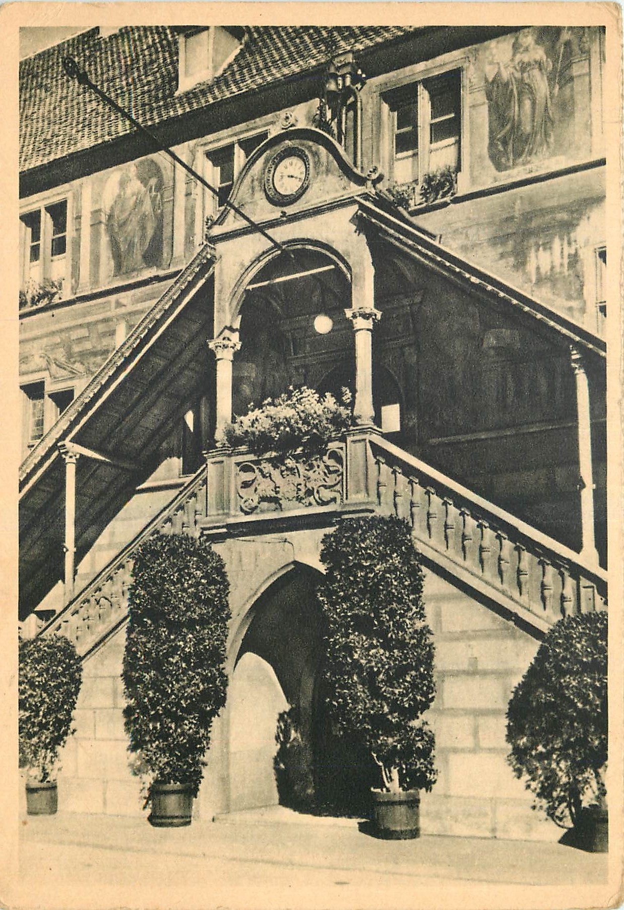 Mulhouse (Haut-Rhin) — Entrée de l'Hôtel de Ville — Photo Maag, St-Louis (Haut-Rhin), N° 5222