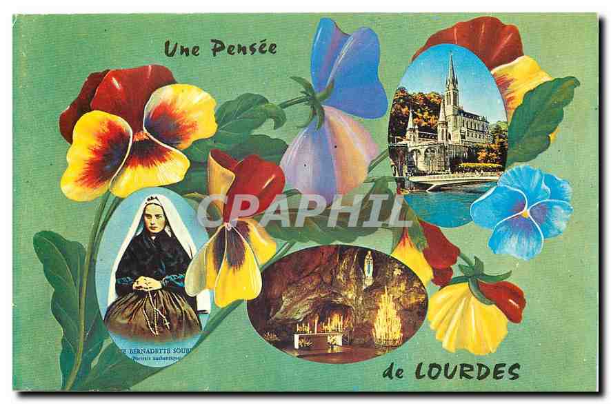 CPM Lourdes Ste Bernadette La Basilique La Grotte 