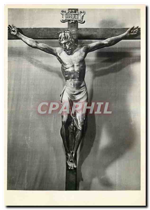 CPM Firenze Basilica di S Croce Crocifisso scolpita in legno Donatello 