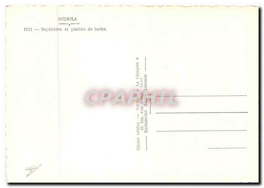 CPM Djemila Baptistere et piscine de bains  — Rückseite