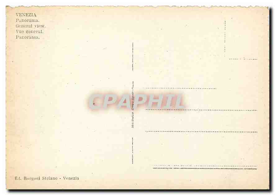 CPM Venezia Vue general  — Rückseite