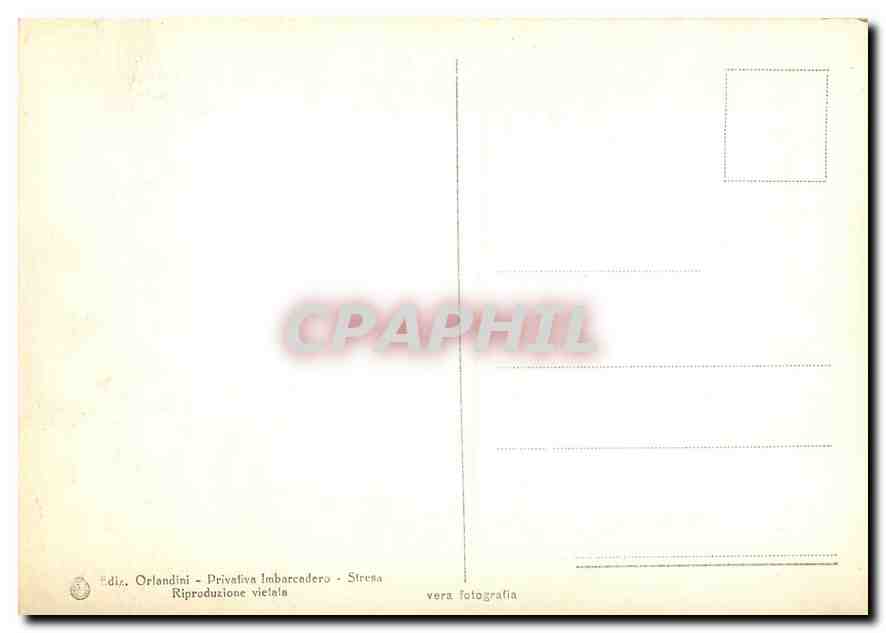 CPM Stresa ad Isole Borromee Lago Maggiore  — Rückseite