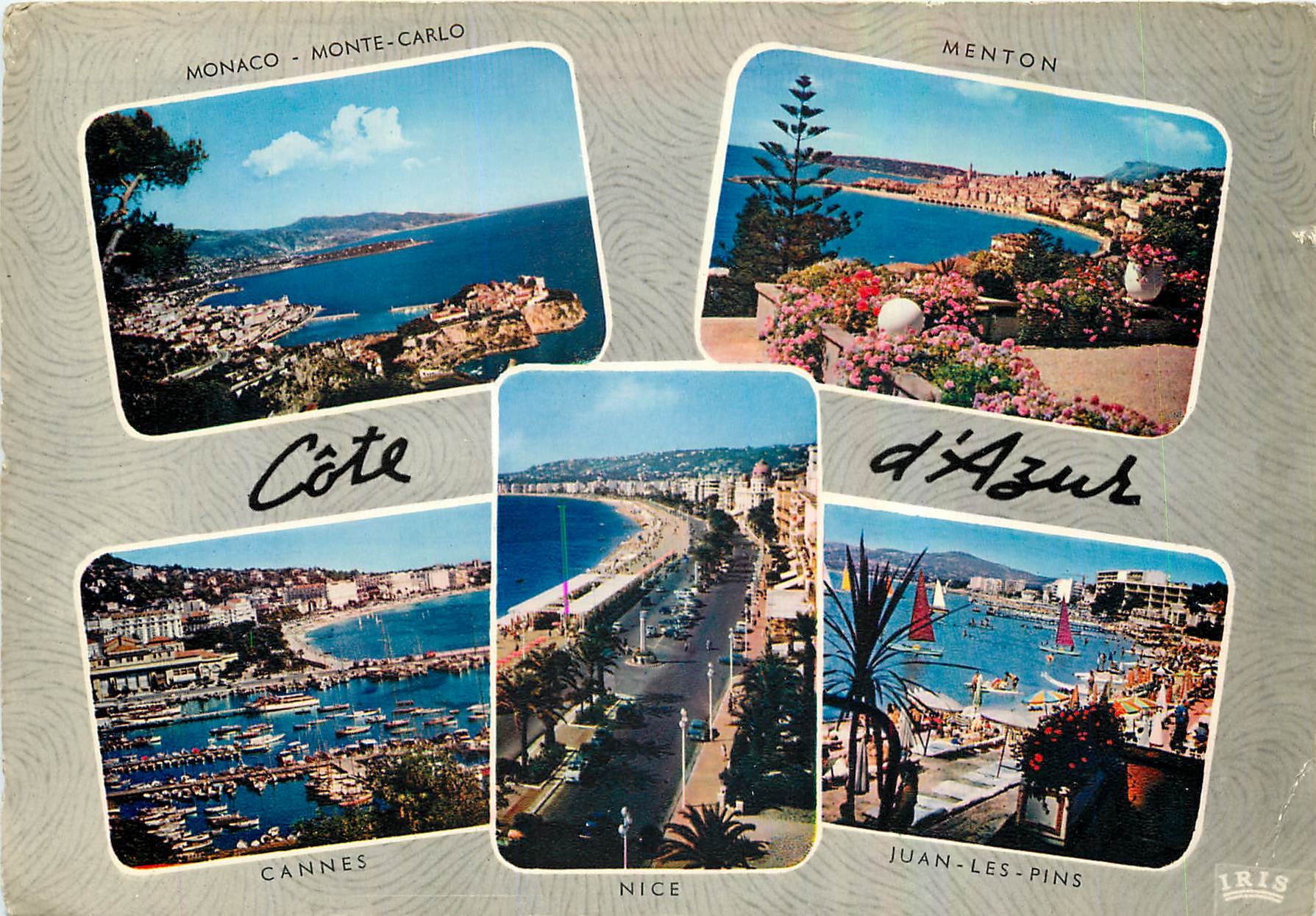 CPM La Cote d'Azur Cannes Monaco Monte Carlo Nice Menton Juan les Pins 
