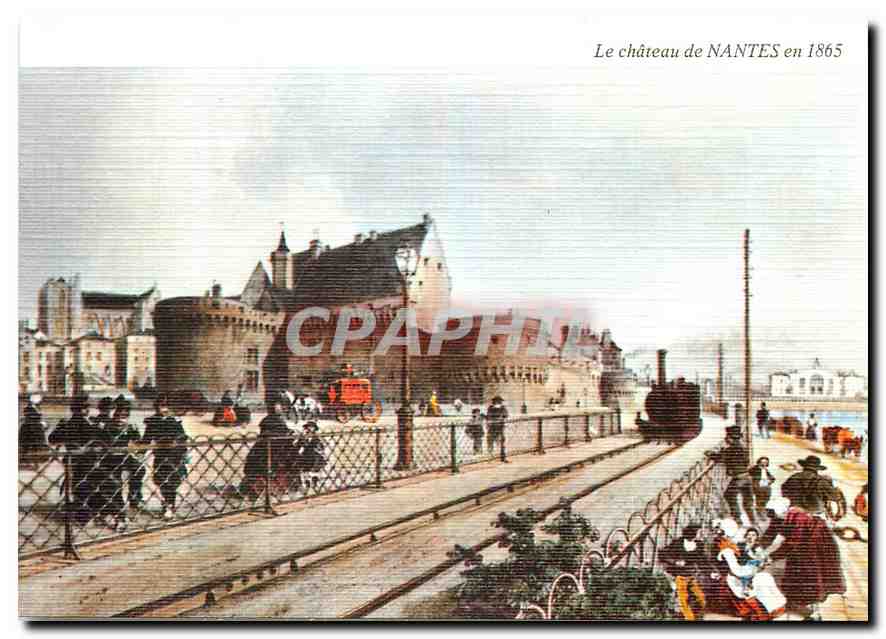 CPM Lithographie Bretagne Ancienne Le Chateau de Nantes en 1865