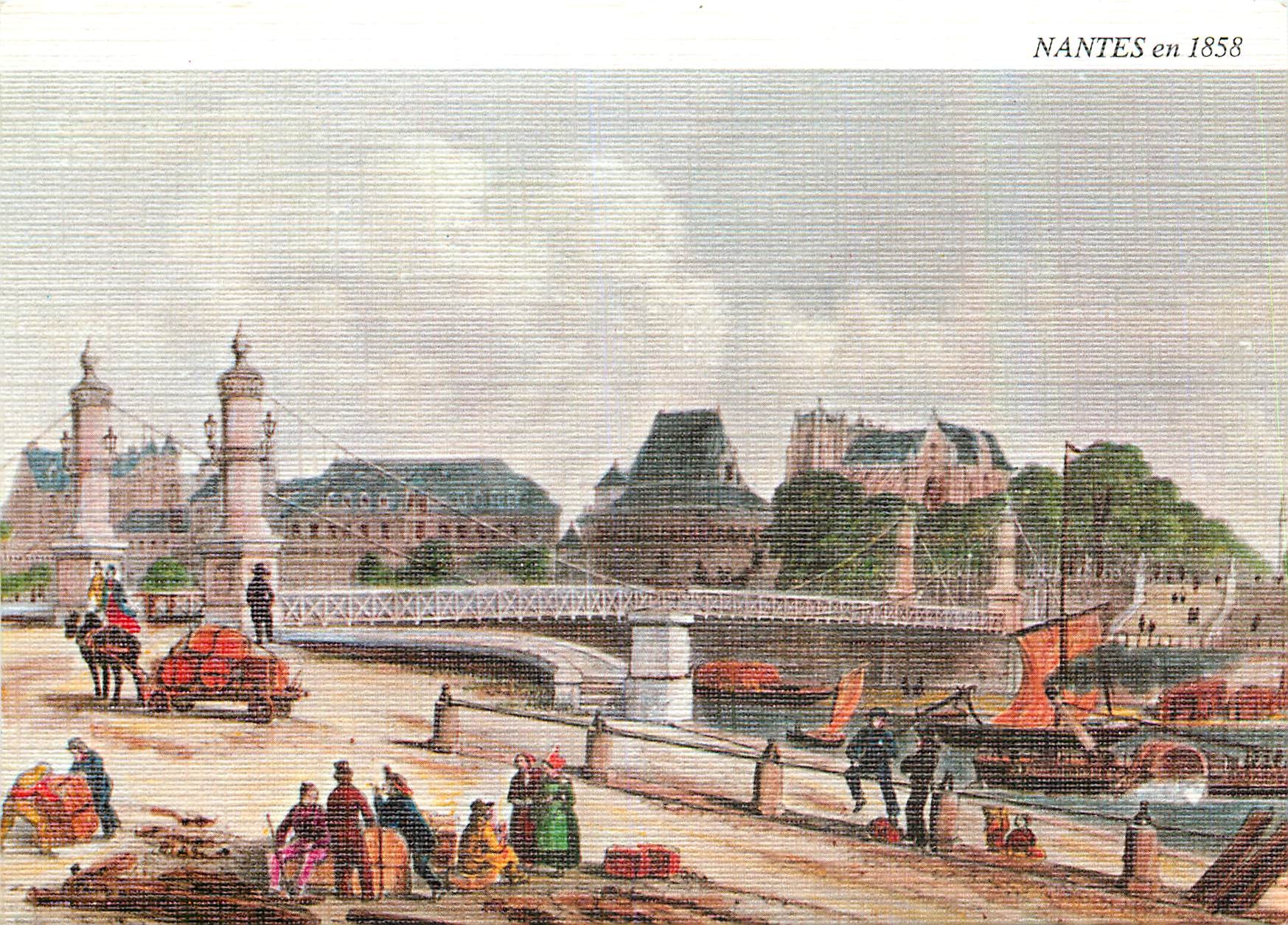 CPM Lithographie Bretagne Ancienne Nantes en 1858 