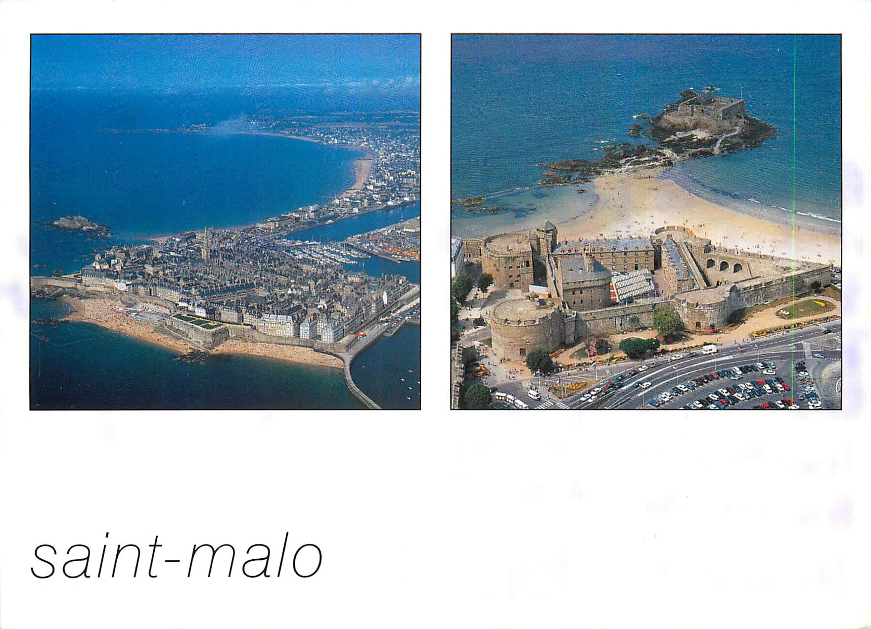 Saint-Malo — Luftbild der Stadt und des Schlosses — Farben der Bretagne