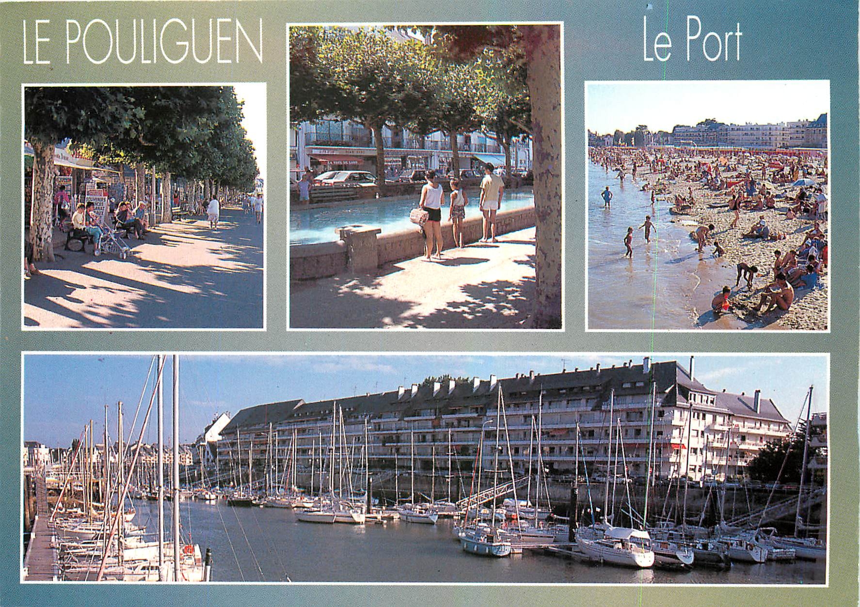CPM La Bretagne en Couleur Le Pouliguen Loire Atlantique La Promenade le bassin des enfants la grand