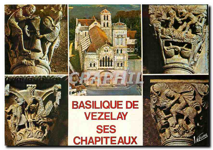 CPM Les Merveilles de l'Yonne Vezelay Yonne La Basilique Sainte Madeleine Ses chapiteaux 