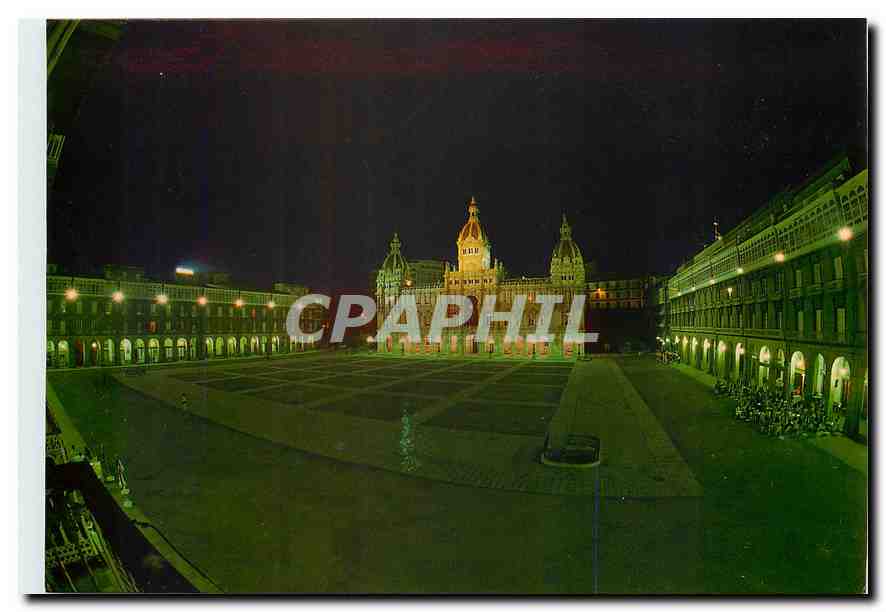 CPM Plaza de Maria Pita Ayuntamiento al Fondo La Coruna 