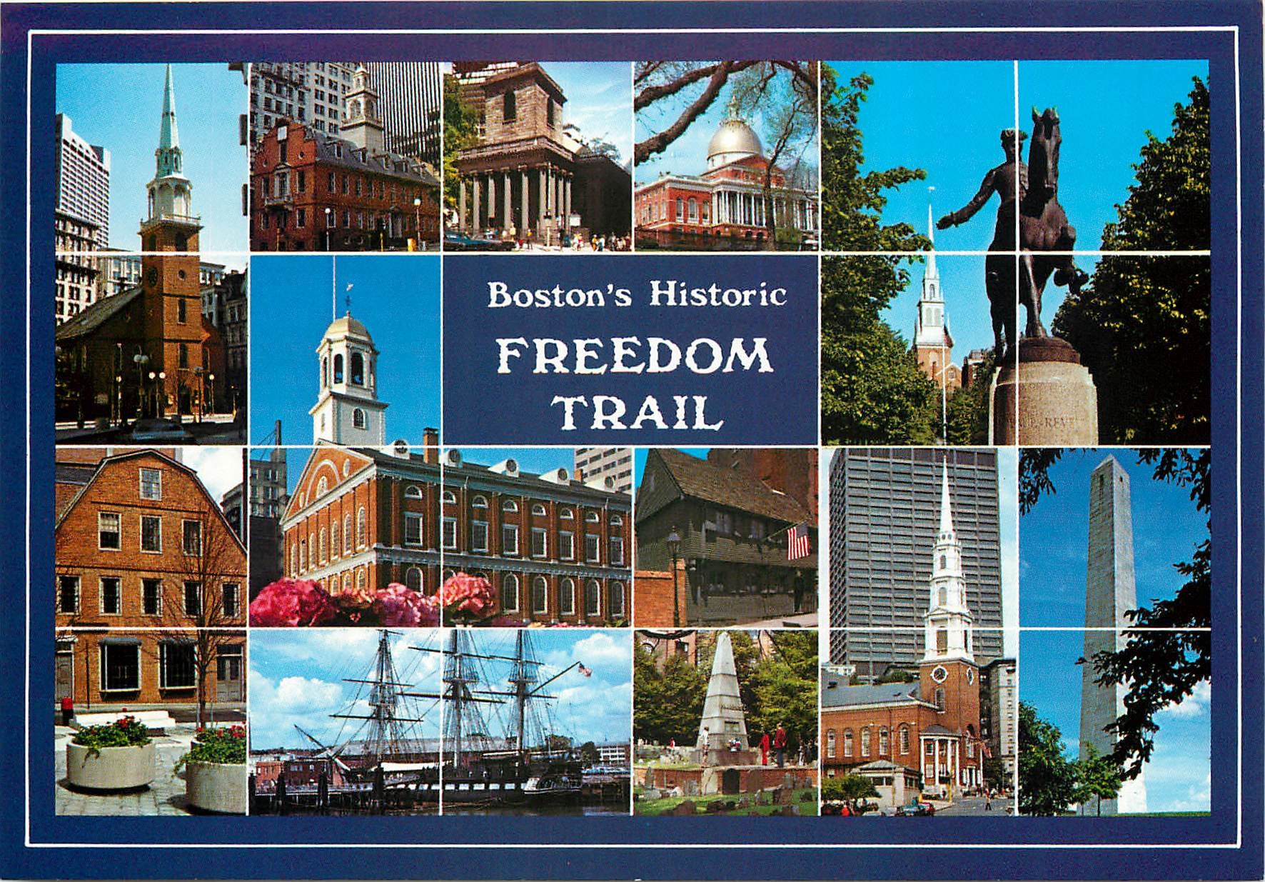 CPM The Freedom Trail in Historic Boston 