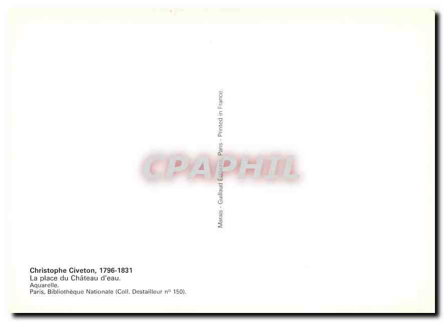 CPM Christophe Civeton La Place du Chateau d'Eau  — Rückseite