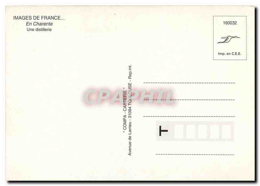 CPM Images de France En Charente Une distellerie — Rückseite
