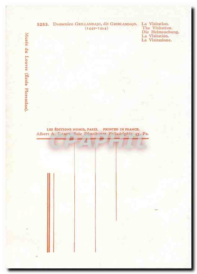 CPM Domenico Grillandajo dit Chirlandajo  — Back
