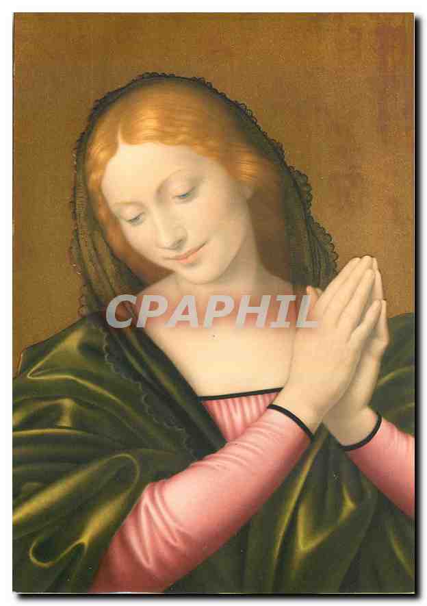 CPM Madonna von Gordon als gerahmre Reproduktion in zwei Graben erschienen 