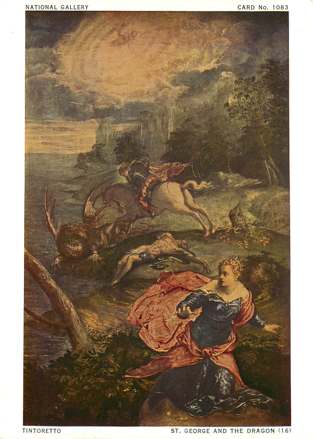 CPM National Gallery Tintorentto St George and the Dragon 