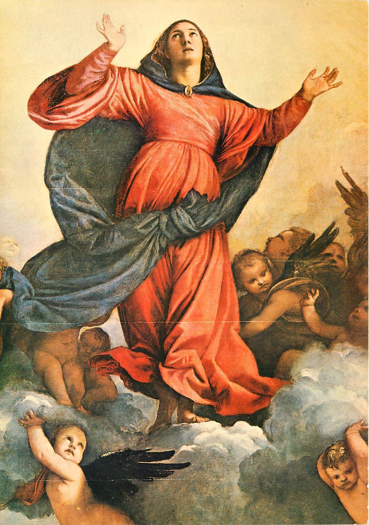 CPM Venezia Basilica dei Frari Tiziano Assunta particolare Notre Dame de l'Assomption detail 