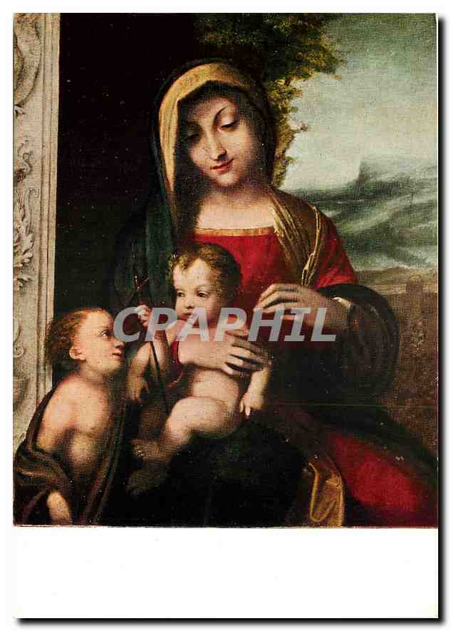 CPM Correggio Madonna col Figlio e San Giovannino Milano 