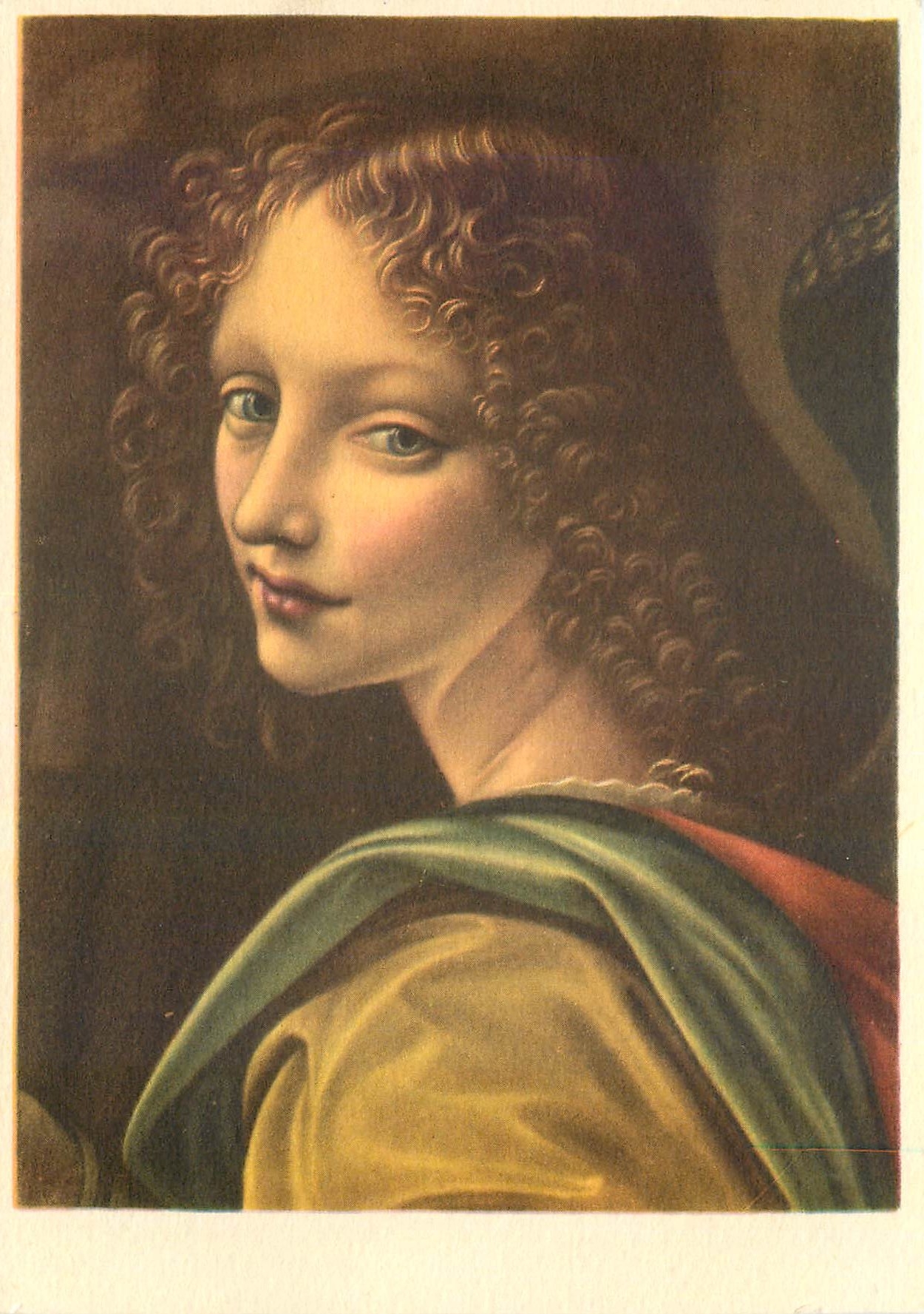 CPM l'Ange Detail de la Vierge au Rocher Leonardo da Vinci Ecole Florentine 