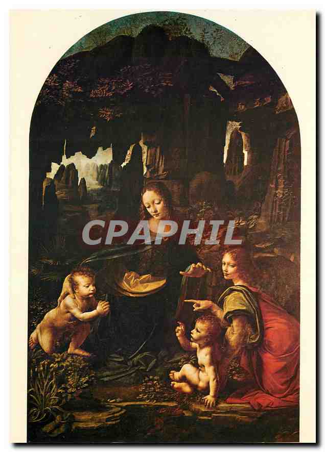 CPM Leonardo da Vinci La Madonne aux rochers 