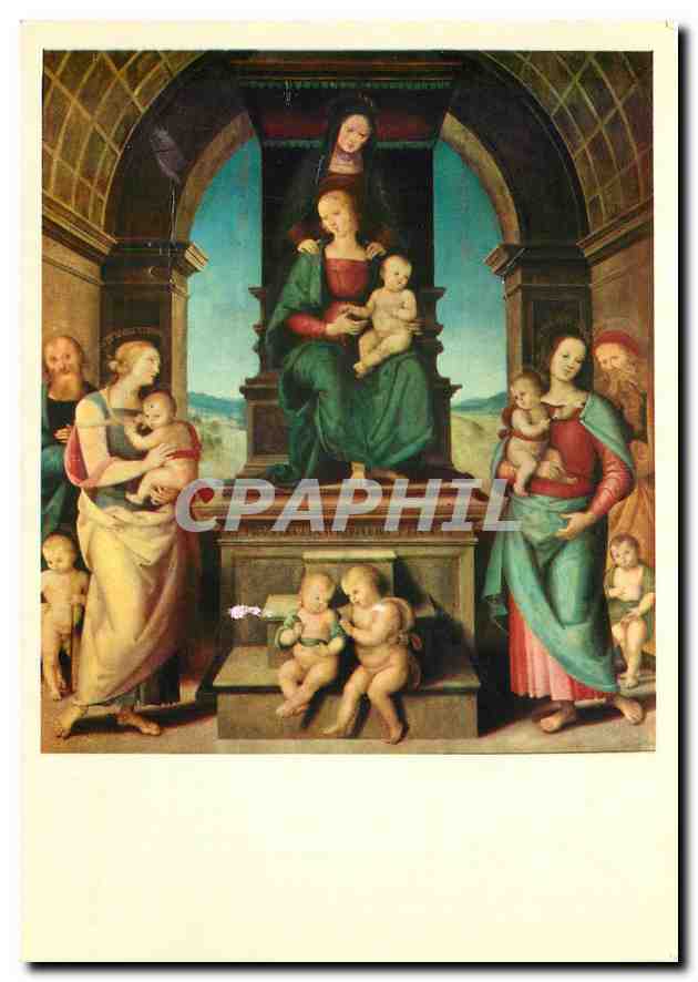 CPM Les Chefs d'ceuvre du musee de Marseille Le Perugin Famille de la Vierge 