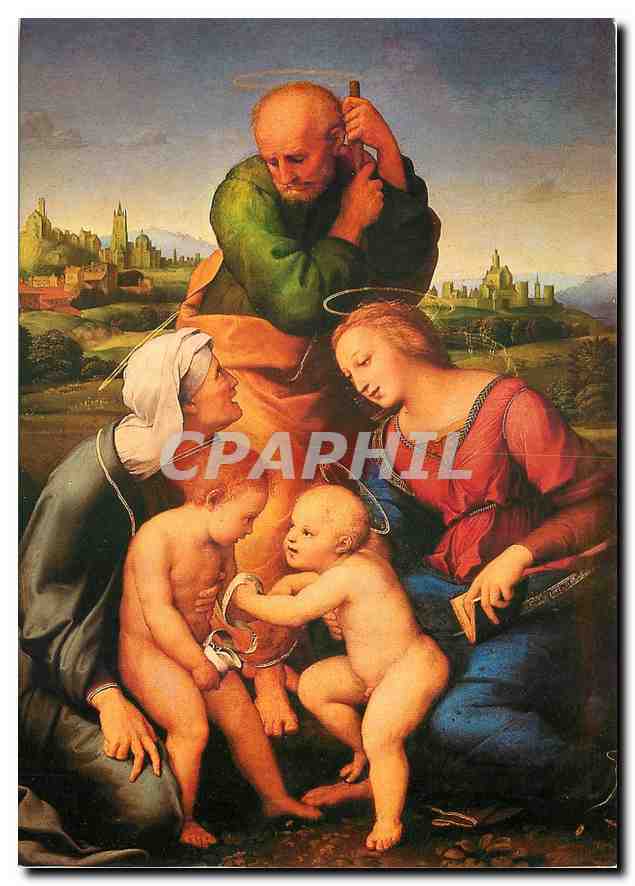 CPM Raffael La Sainte Famille des Canigiani detail 