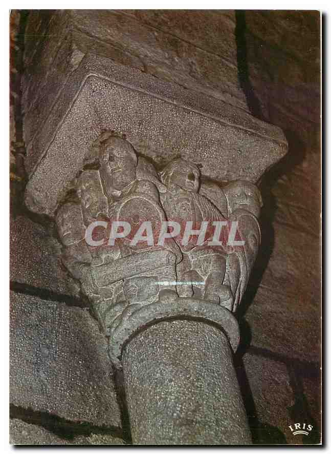 CPM Riom es Montagnes Eglise Saint Georges Chapiteau du coucher 
