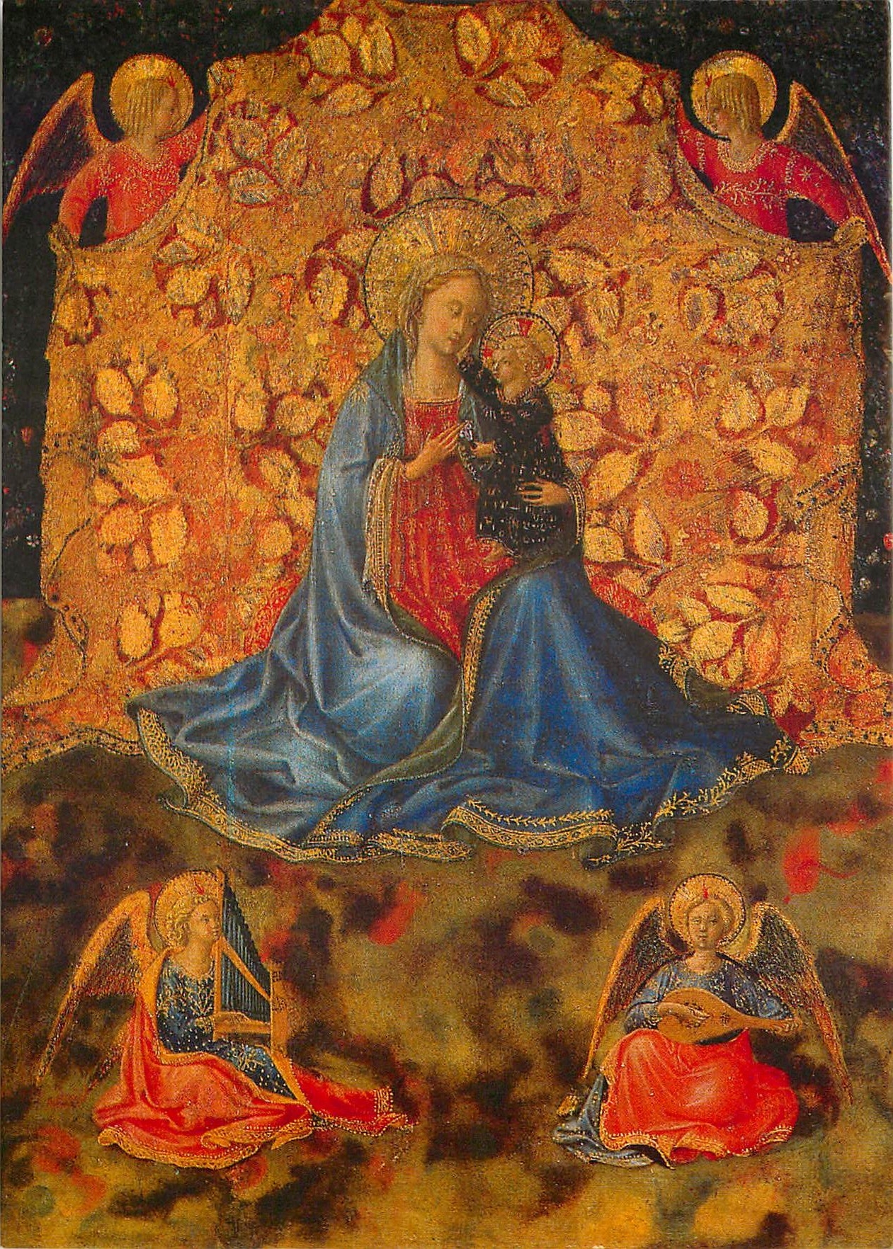 CPM Fra Angelico Vierge de l'Humilite ebtouree d'anges 