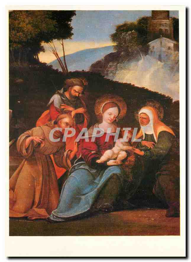 CPM Ludovico Mazzzolino l'Adoration de l'Enfant Jesus 