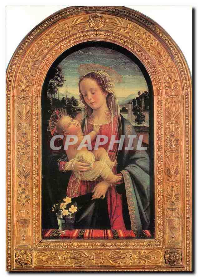 CPM Lille Musee des Beux Arts Sebastiano Mainardi Ecole italienne La Vierge a l'eglantine 