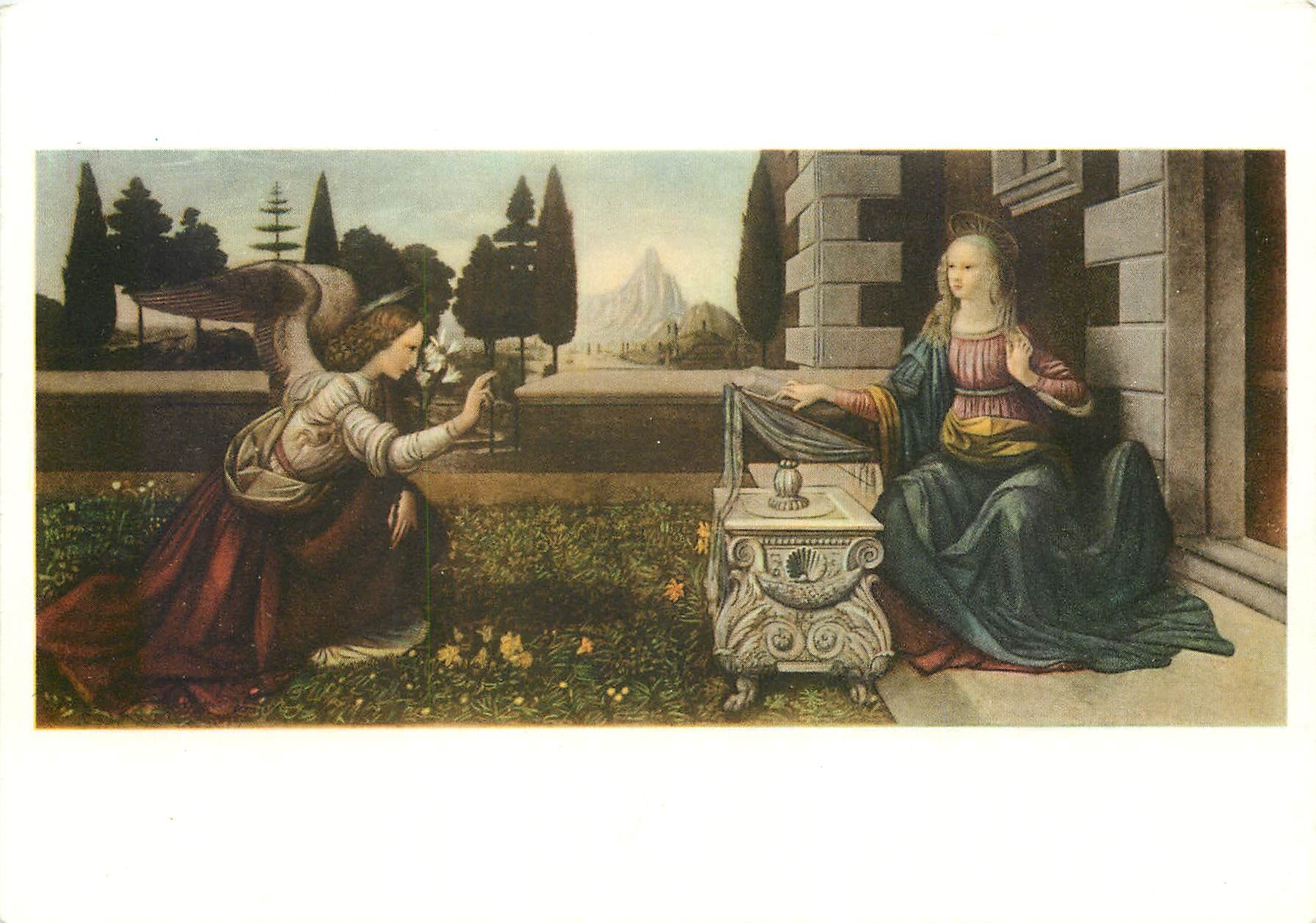 CPM Annunciazione Leonardo da Vinci Firenze 