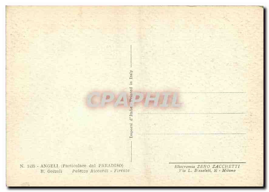 CPM Angeli Palazzo Riccardi Firenze  — Verso