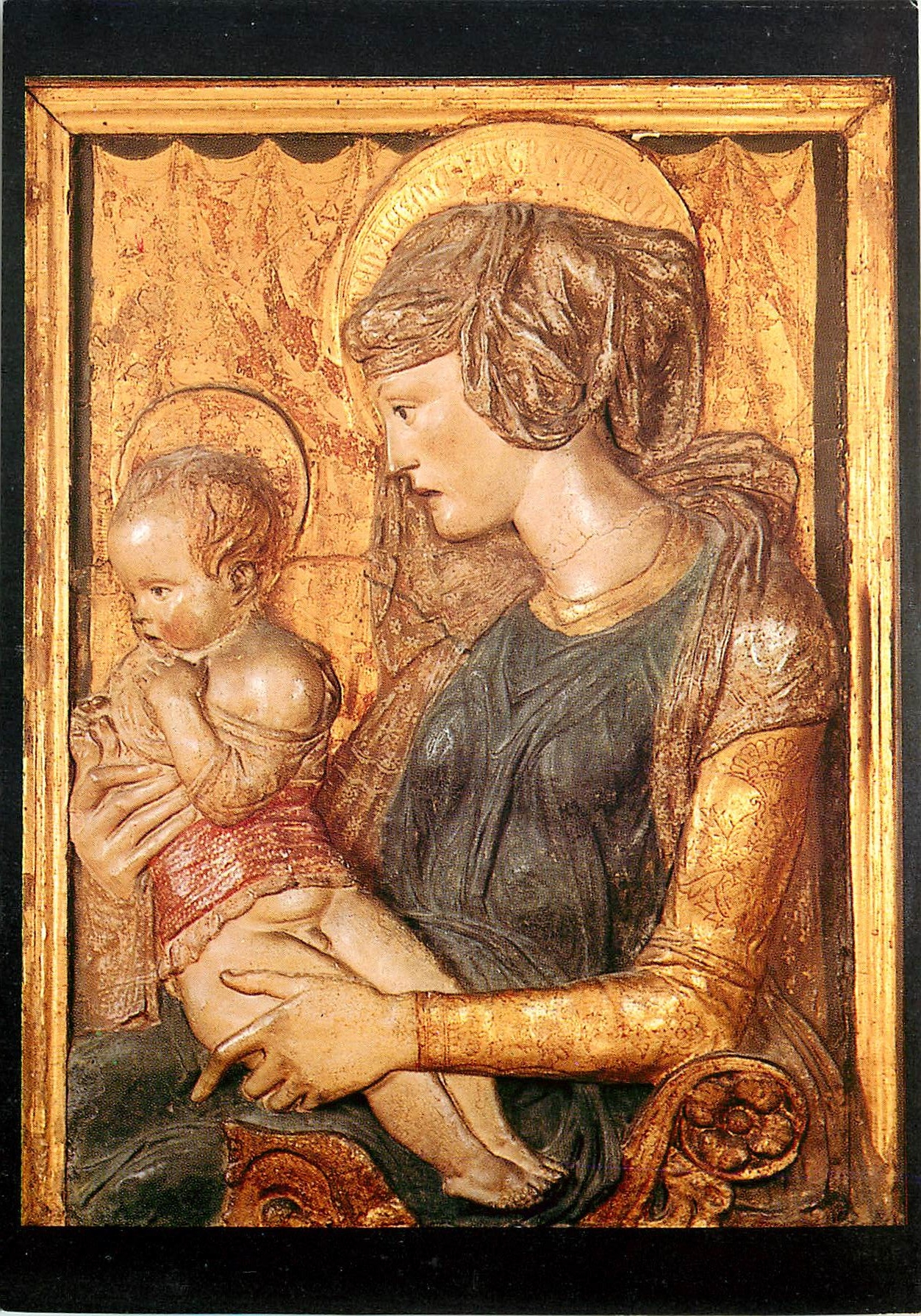 CPM Paris Musee du Louvre Donatllo vierge a l'enfant 