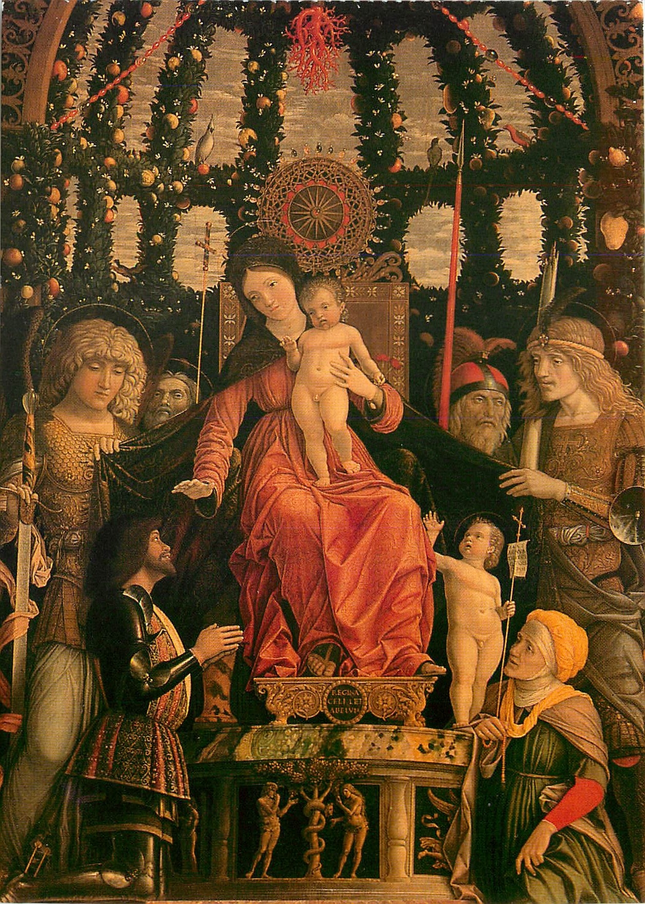 CPM Andrea Mantegna Francesco Gonzaga donateur adorant la Madonne de la Victoire Louvre Paris 
