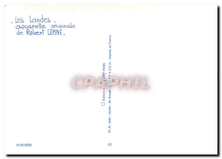 CPM Les Landes originale de Robert Lepine  — Verso