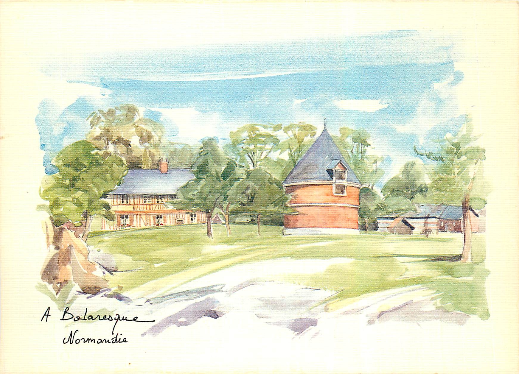 CPM Normandie le Colombien aquarelle originale 